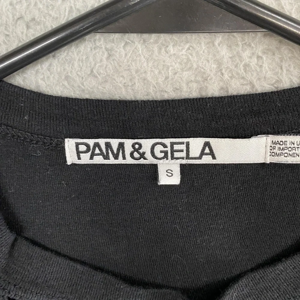 Pam & Gela Tank Dress Womens Small Choker Cutout Jersey V Neck Summer Minimalist